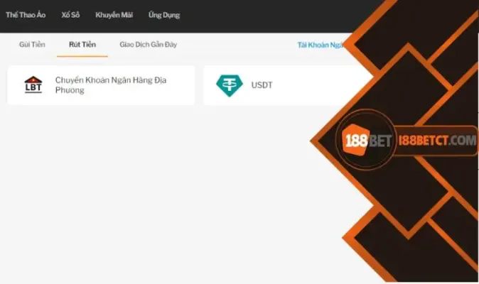 Khi rút tiền 188Bet anh em cần lưu ý đến một số vấn đề quan trọng